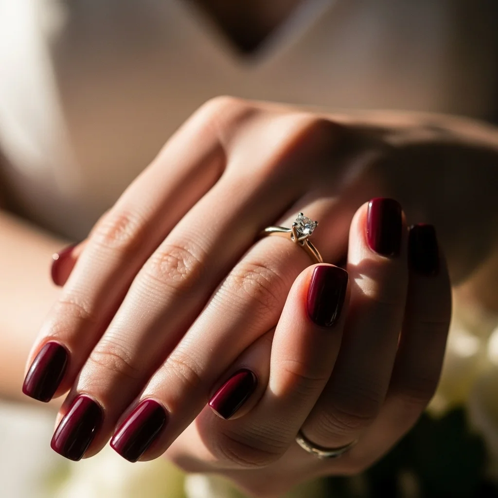 classic glossy maroon