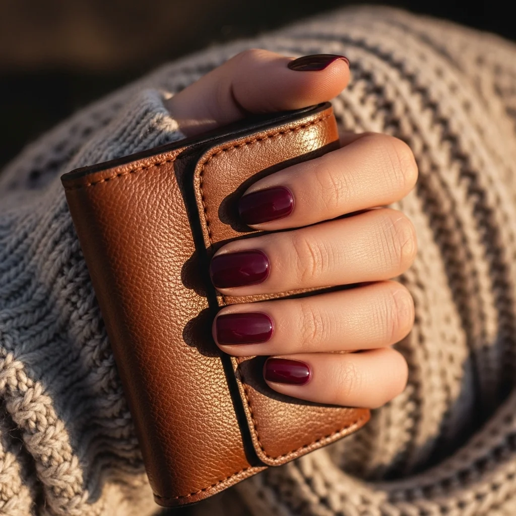 Top 19 Simple Fall Nail Design Ideas You'll Adore This Season 2 classic solid burgundy