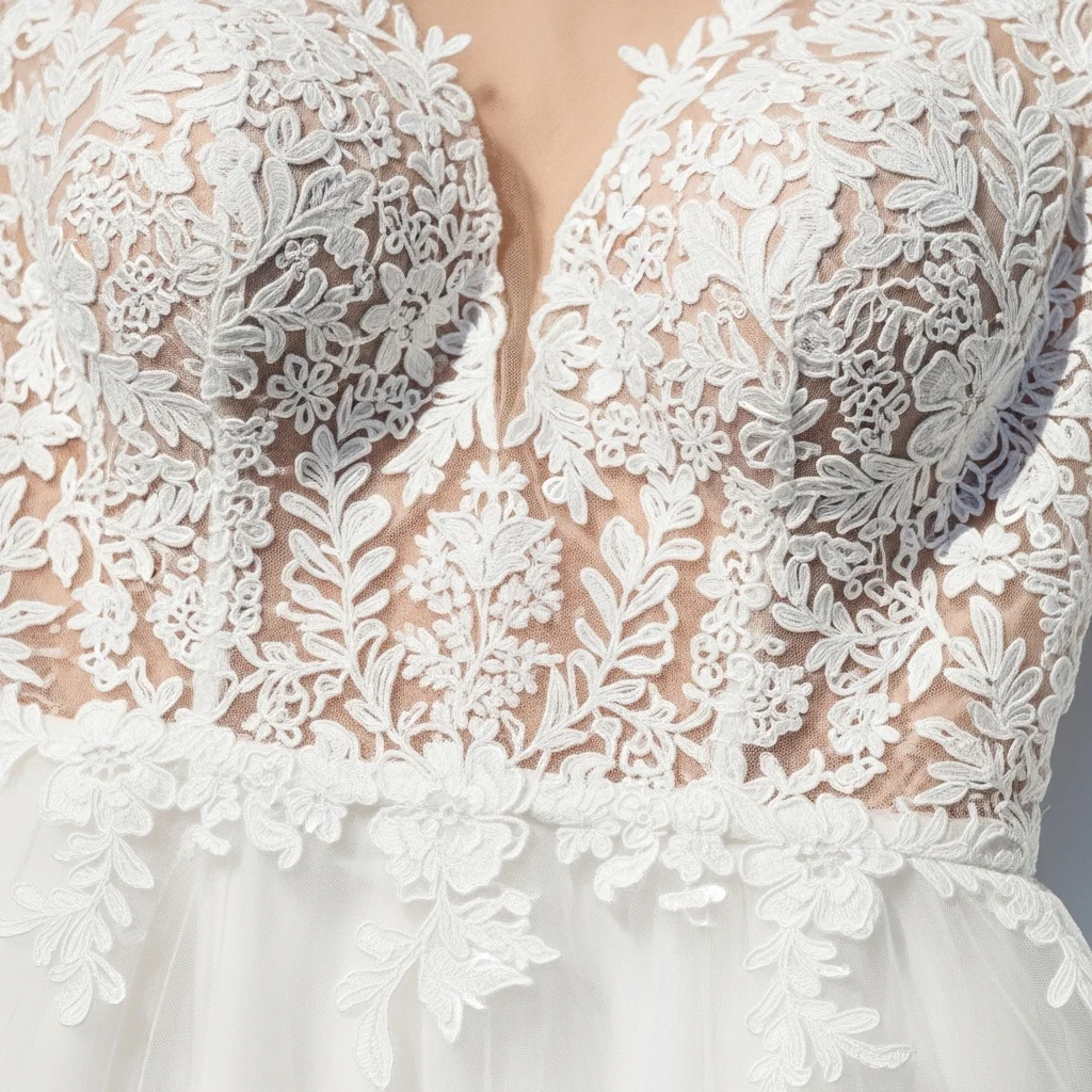 colored underlay with white lace