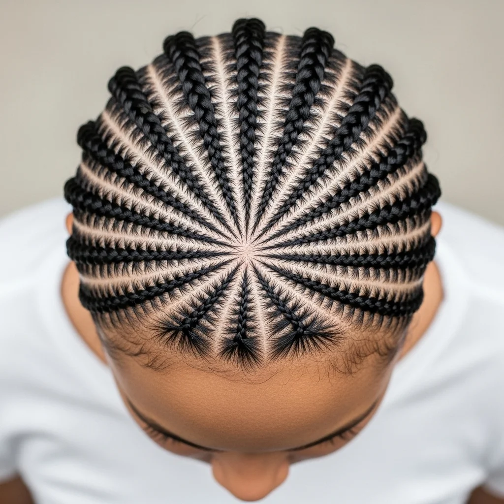 criss cross cornrows