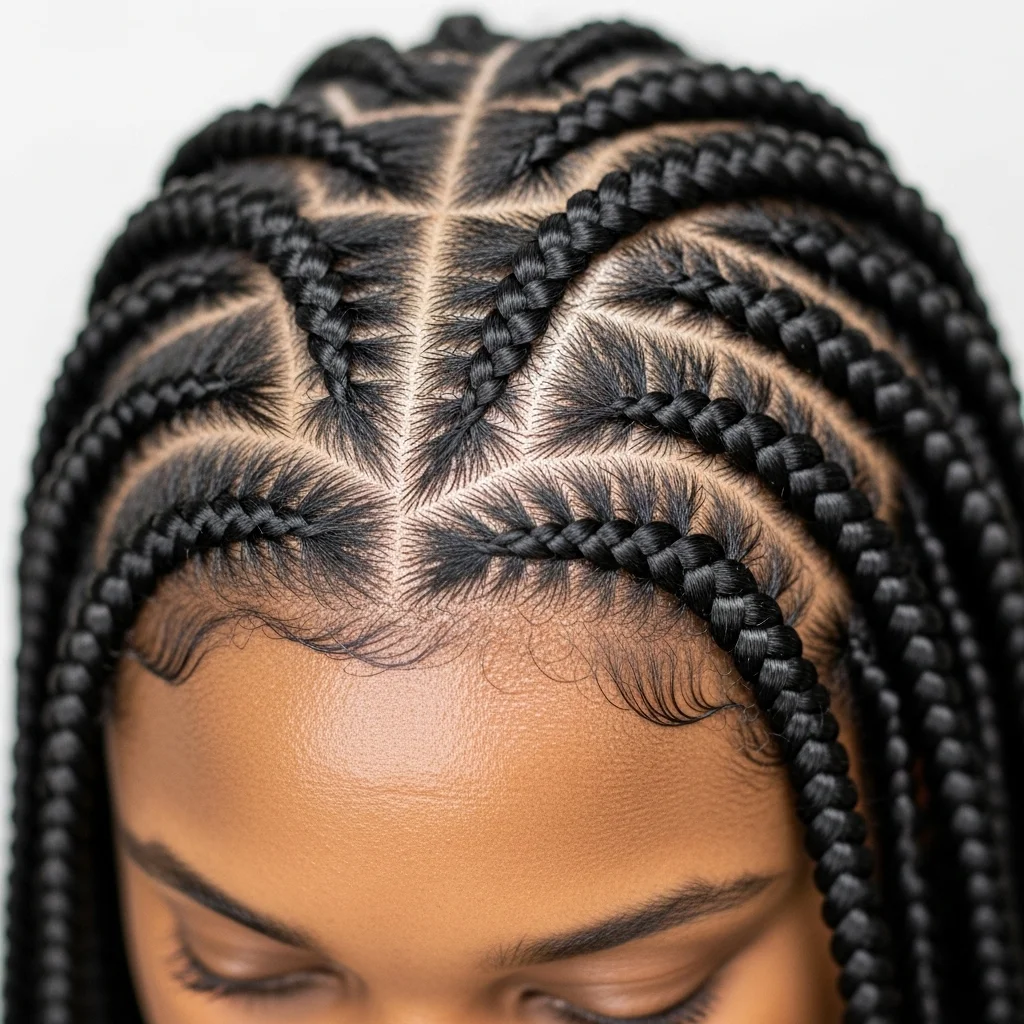 criss cross part box braids
