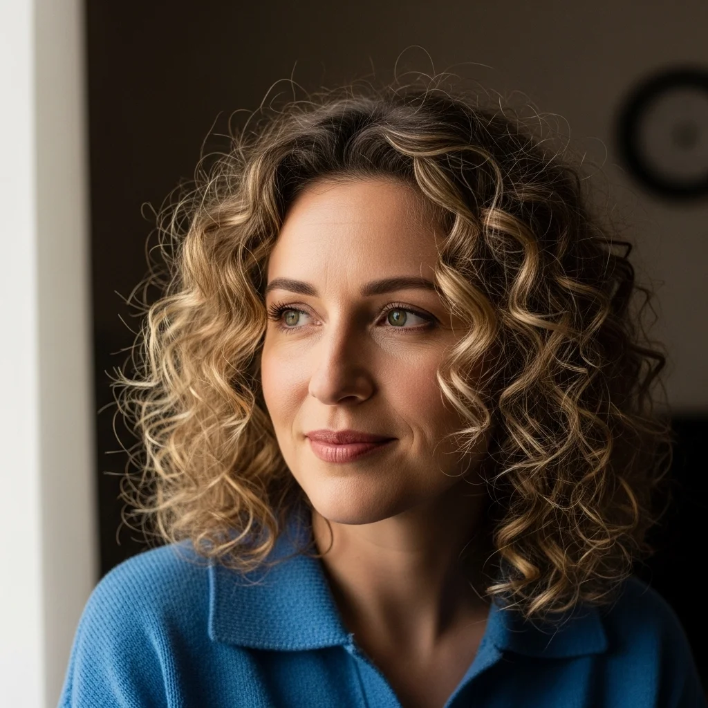 curls with wispy ends