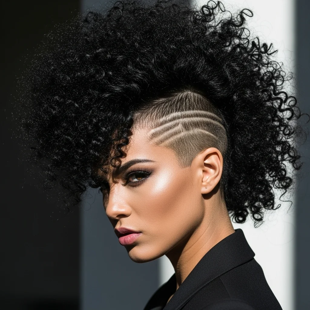 curly frohawk