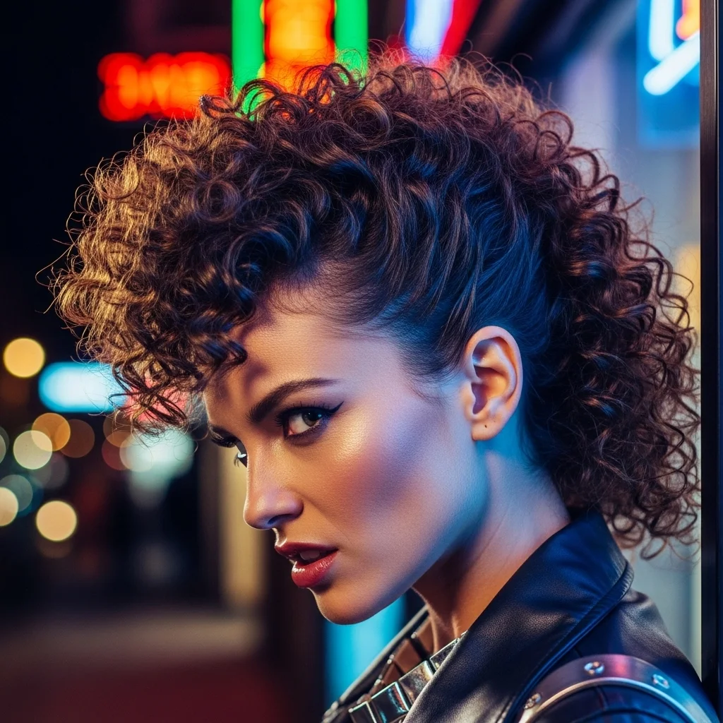 curly mohawk faux hawk