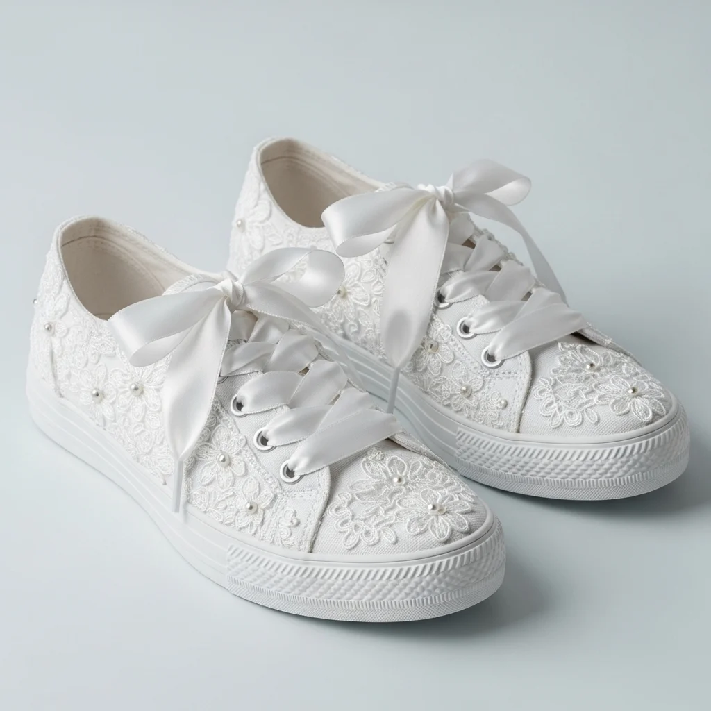 Walk Down the Aisle in Bliss: Top 19 Comfortable Wedding Shoes for Your Big Day! 6 customizable bridal sneakers