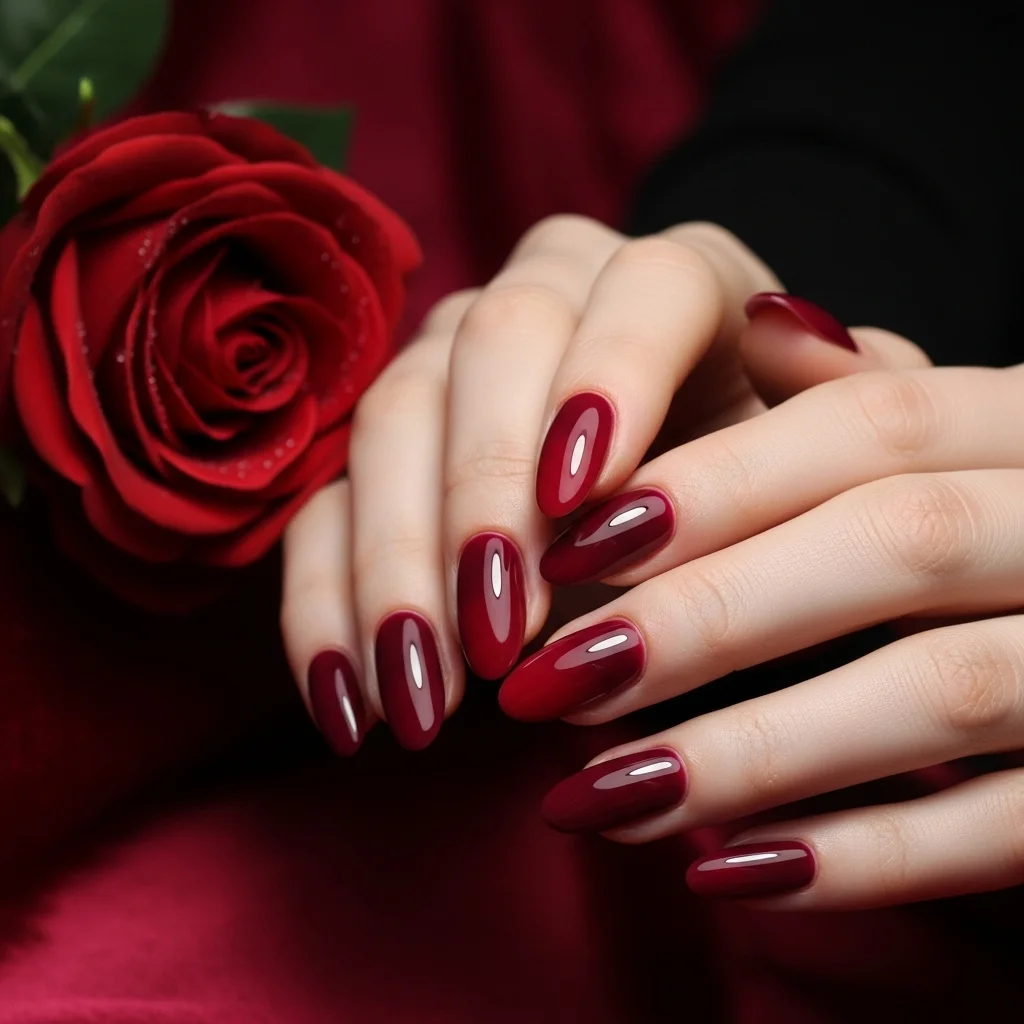 23 Enchanting Fall Ombre Nails You Need to Try This Season 3 deep berry to wine ombre