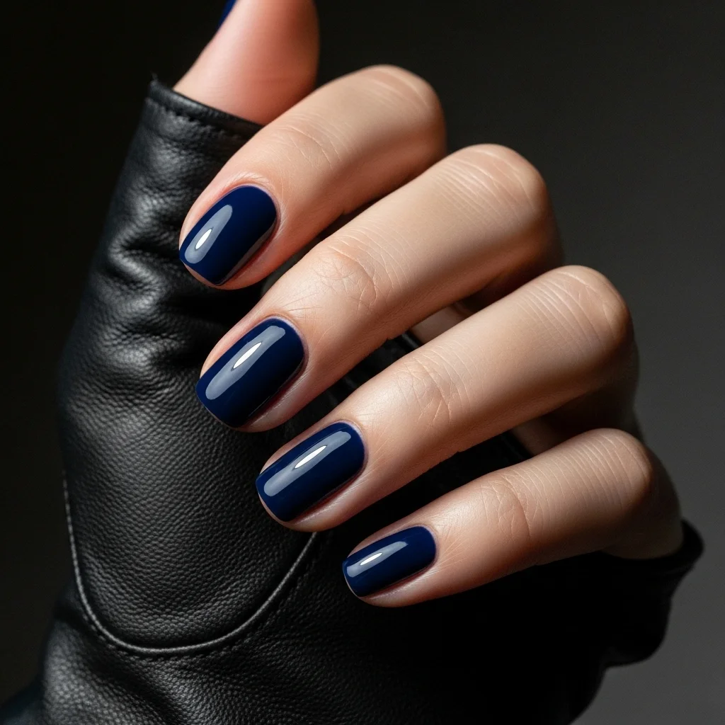 Top 19 Simple Fall Nail Design Ideas You'll Adore This Season 10 deep navy blue