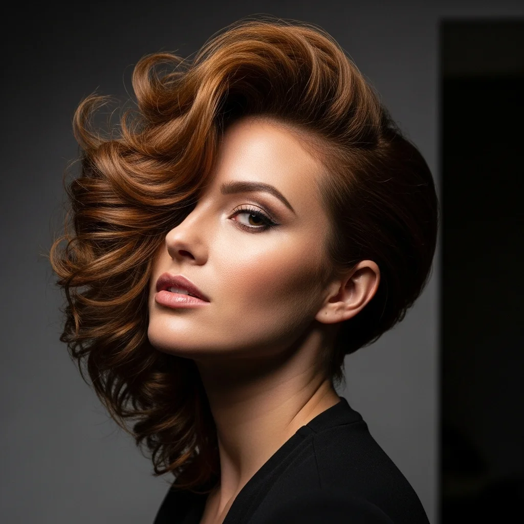 deep side part with maximum volume