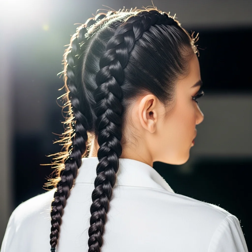 double dutch braids pigtail style
