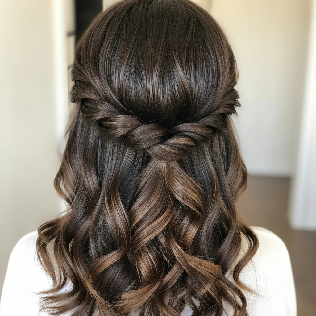 double twist half up