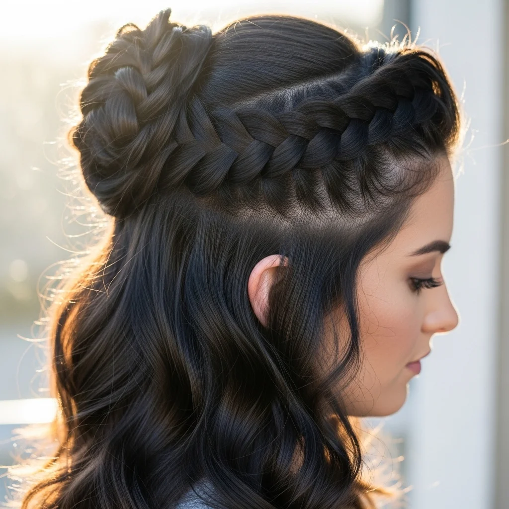Elevate Your Style: 17 Gorgeous Braided Half-Up Half-Down Hairstyles to Inspire Your Next Look 4 dutch braid half up