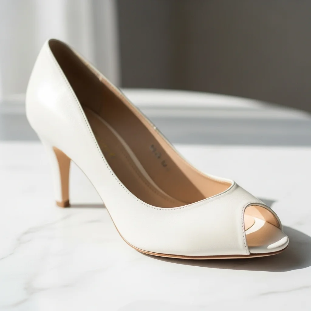 Step into Forever: Top 17 Ivory Wedding Shoes for Your Dream Day 18 elegant ivory peep toe pump