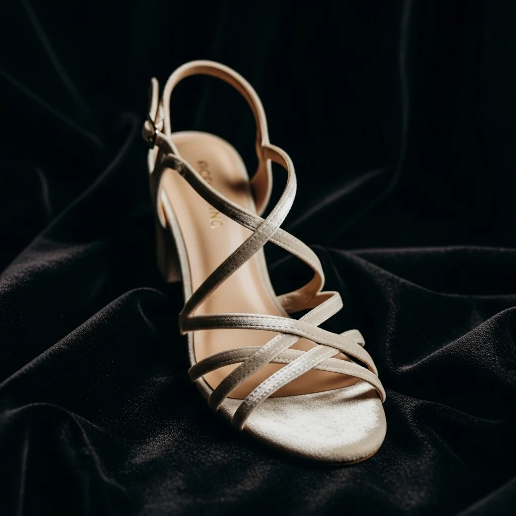 Step into Forever: Top 23 Wedding Shoe Sandals for Your Big Day 22 elegant velvet criss cross strap sandal