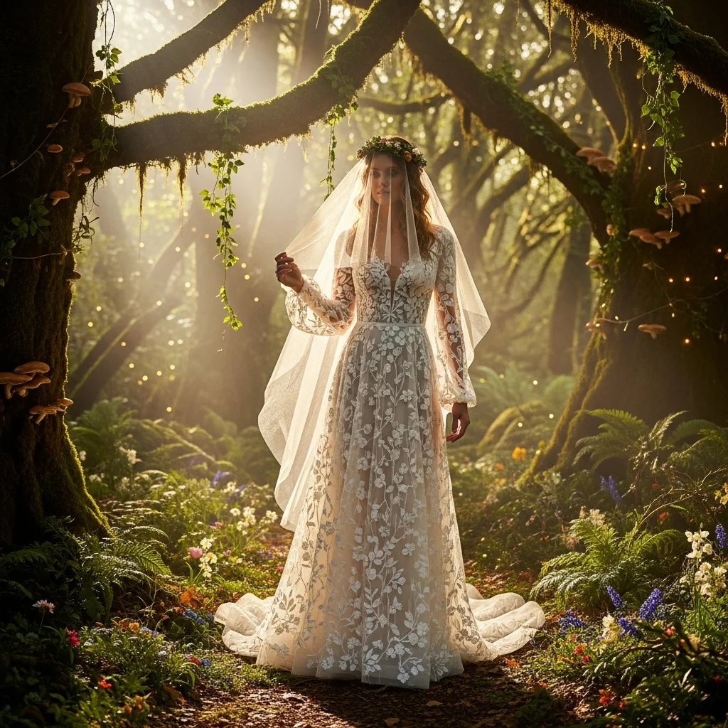 enchanting embroidered tulle
