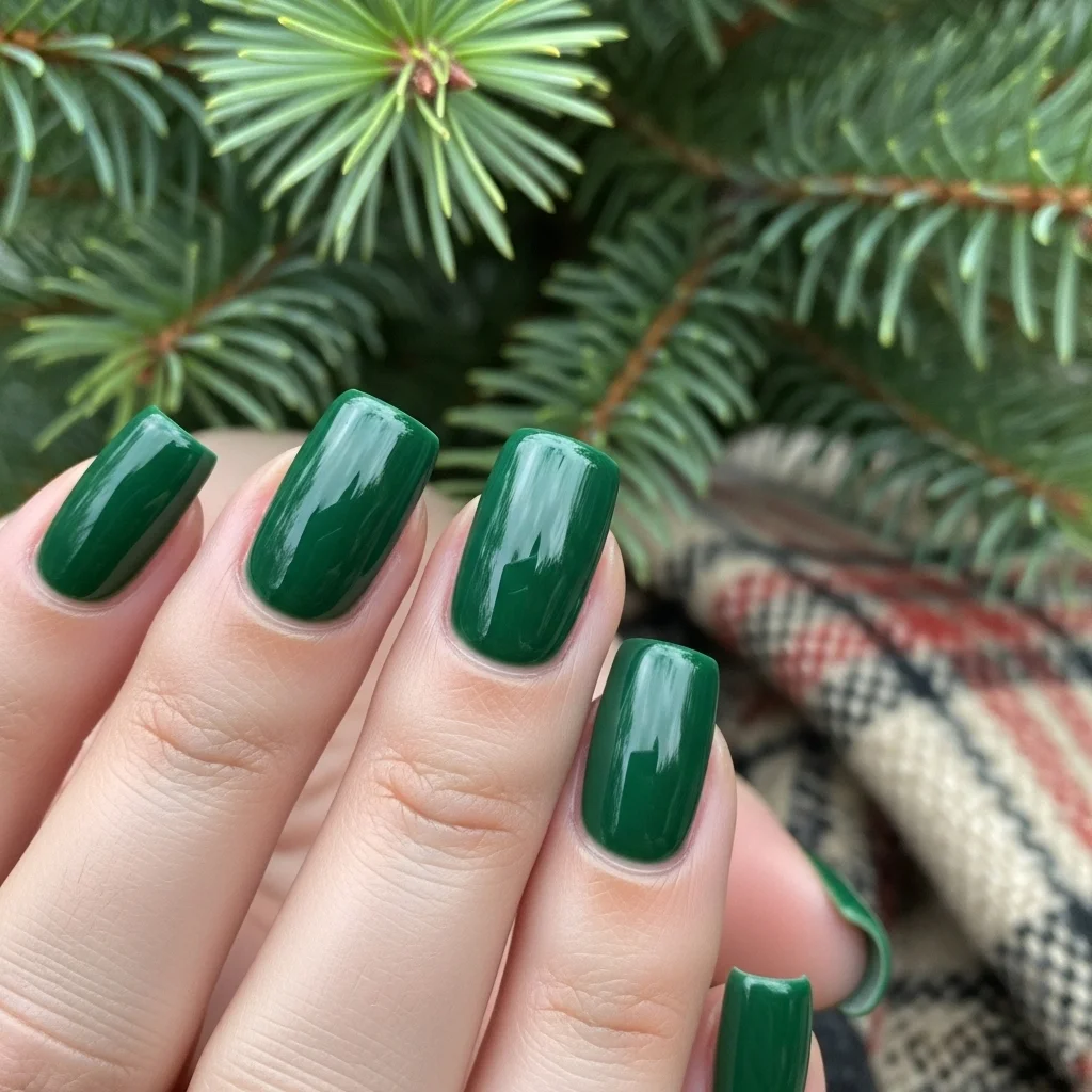 The Top 27 Acrylic Nail Designs You Need This Autumn! 3 enchanting forest green