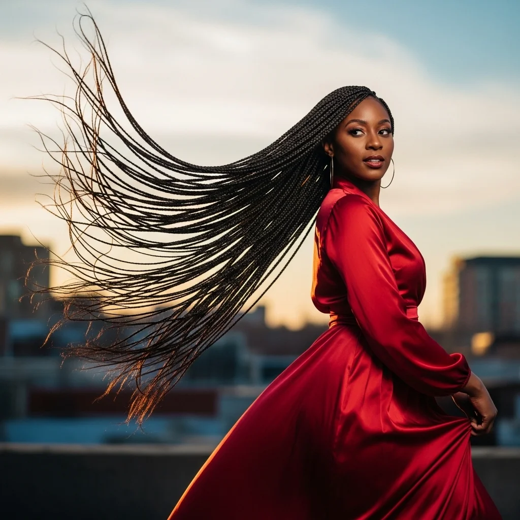 extra long box braids