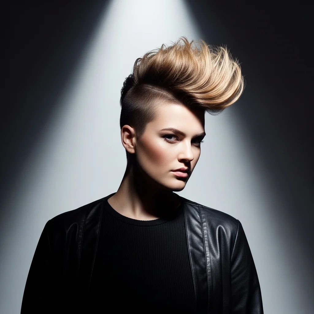 23 Stunning Hairstyles for Round Faces You'll Love! 18 faux hawk