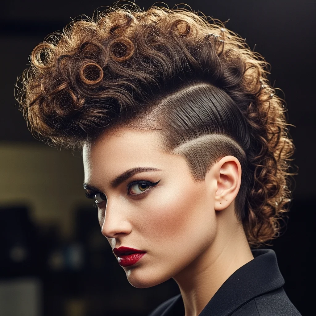 faux hawk with pinned sides