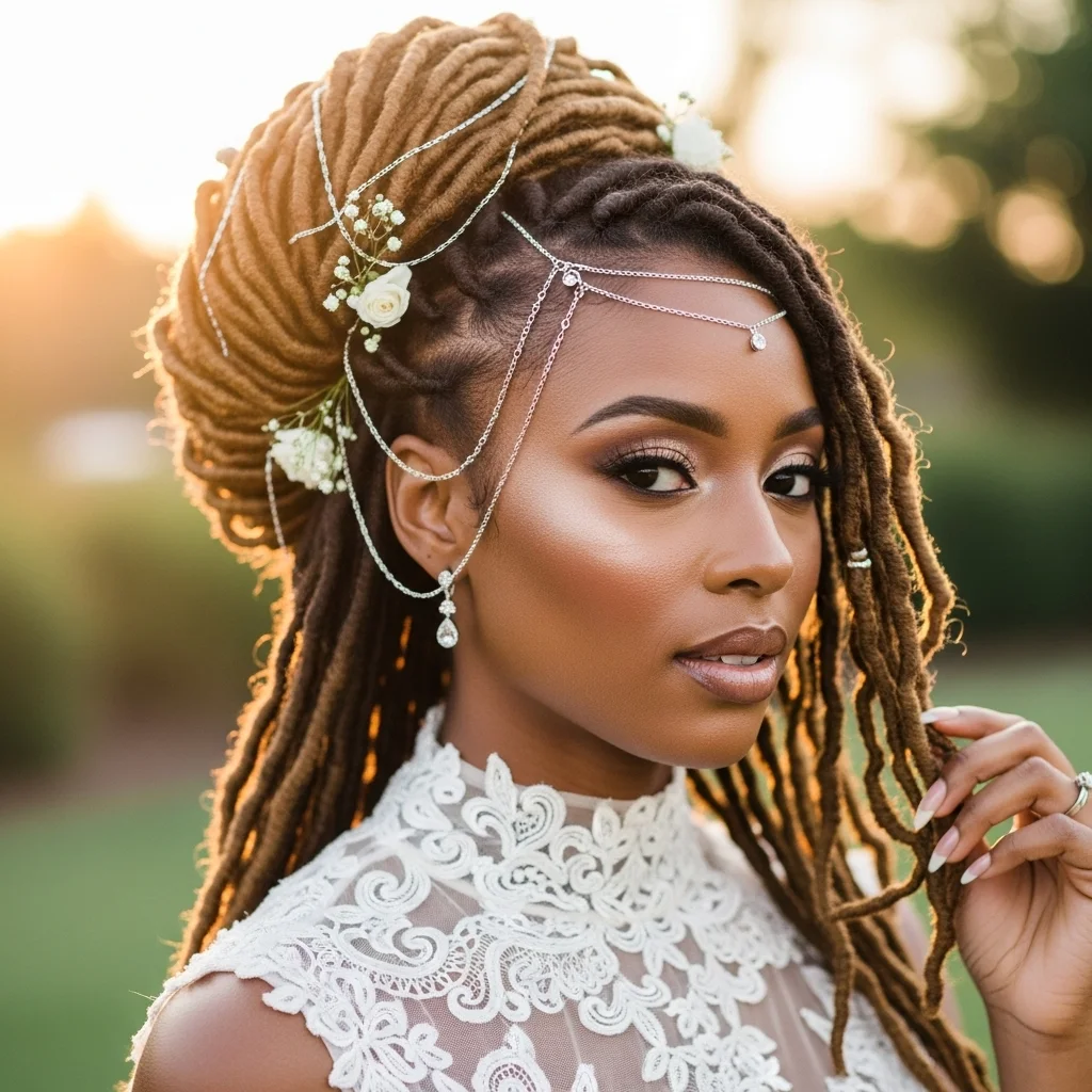 faux locs styled up