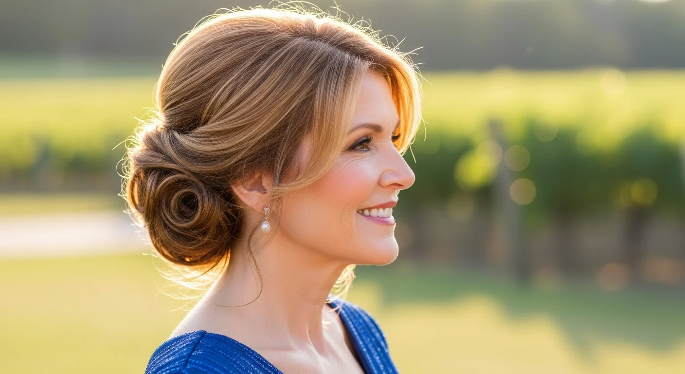 Radiant & Refined: 25 Mother of the Bride Updo Hairstyles for a Picture-Perfect Day 1 featured 25