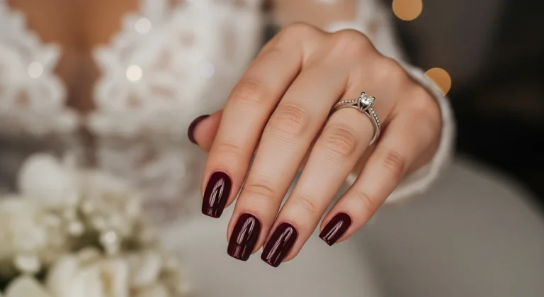 21 Breathtaking Maroon Wedding Nails Ideas for the Radiant Bride 24 21 Breathtaking Maroon Wedding Nails Ideas for the Radiant Bride