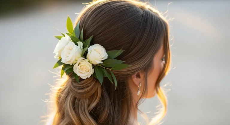 Blossoming Beauty: 19 Breathtaking Bride Hairstyles Adorned with Flowers for Your Dream Day 22 Blossoming Beauty: 19 Breathtaking Bride Hairstyles Adorned with Flowers for Your Dream Day