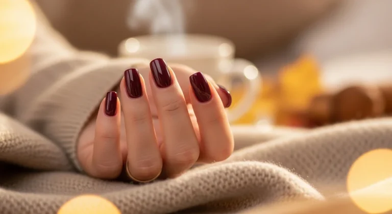 Top 19  Gorgeous Burgundy Fall Nails for Ultimate loo