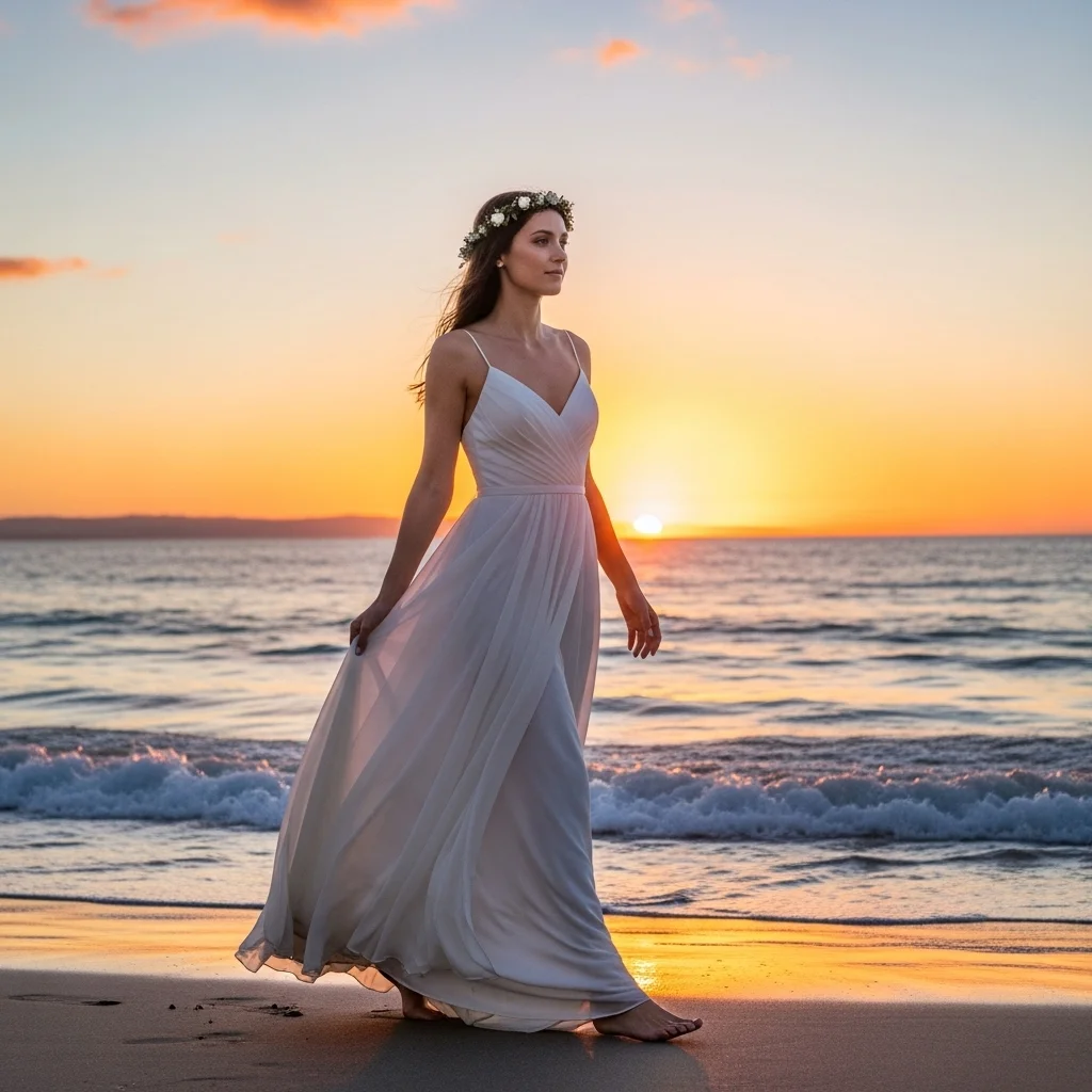 flowing chiffon empire waist goddess