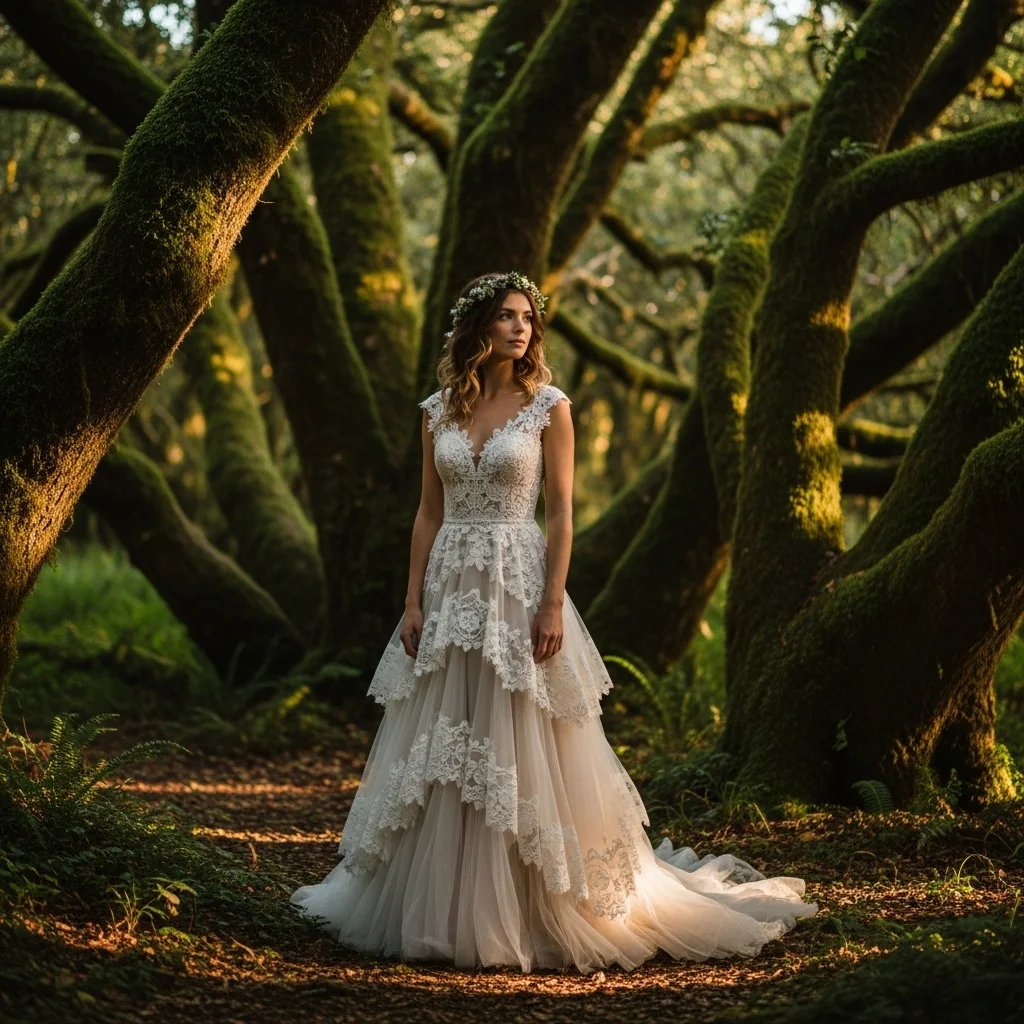 forest nymph tiered skirt