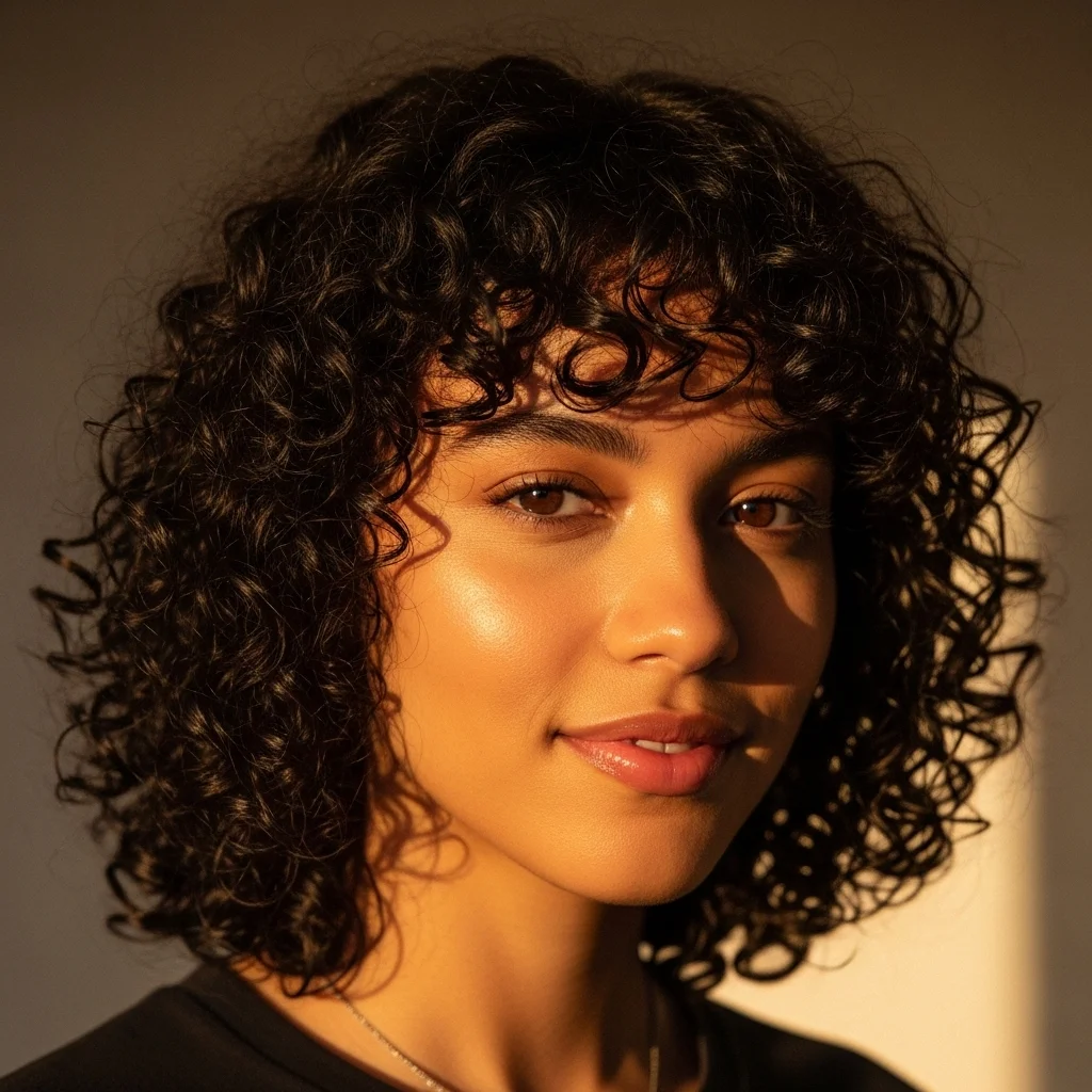fringe framed curls