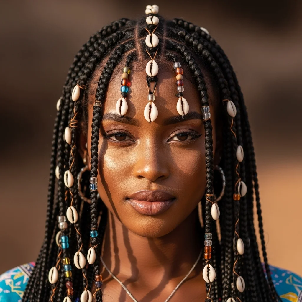 fulani braids with cornrows often front facing