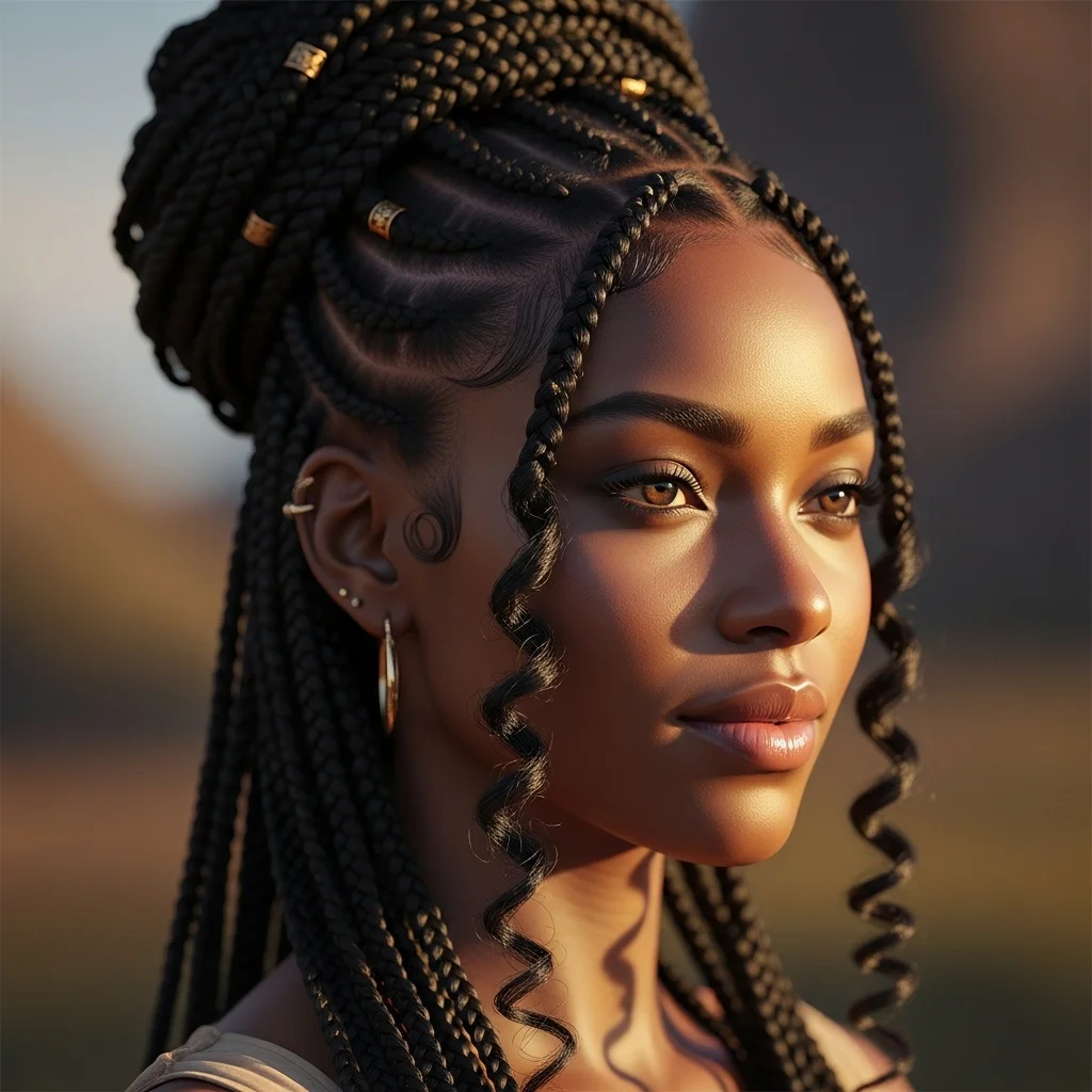 goddess braids 1