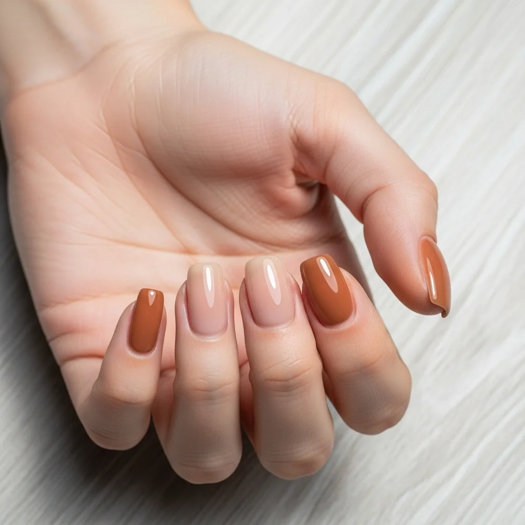 Top 19 Simple Fall Nail Design Ideas You'll Adore This Season 13 gradient nude to brown