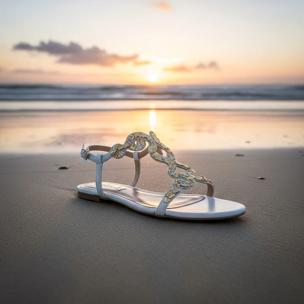 Step into Forever: Top 23 Wedding Shoe Sandals for Your Big Day 23 grecian style gold leaf embellished sandal
