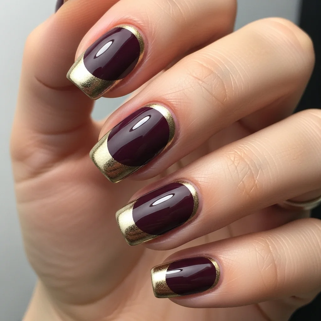 Top 19 Simple Fall Nail Design Ideas You'll Adore This Season 19 half moon reverse french
