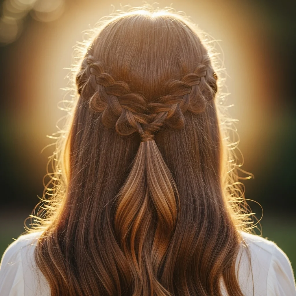 half up braid