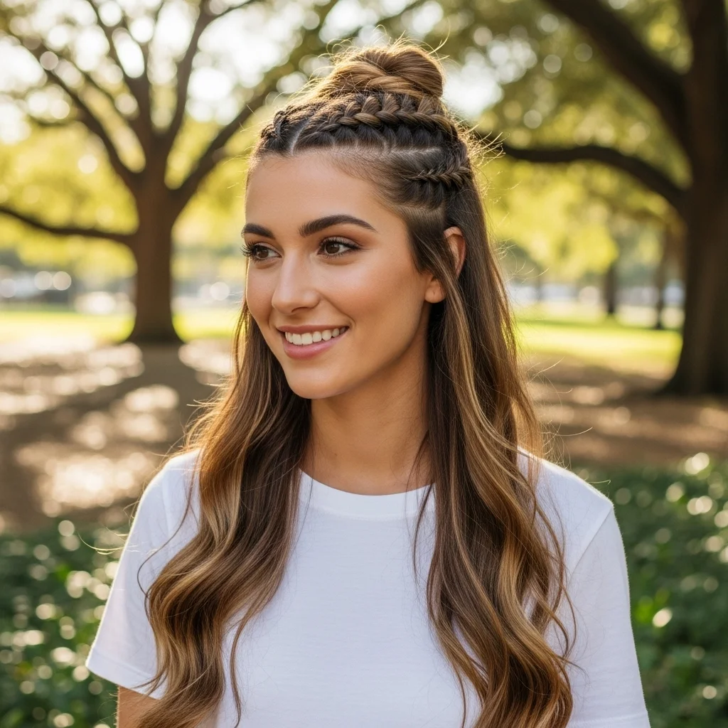 17 Dutch Braid Hairstyles You Need to Try 5 half up dutch braids
