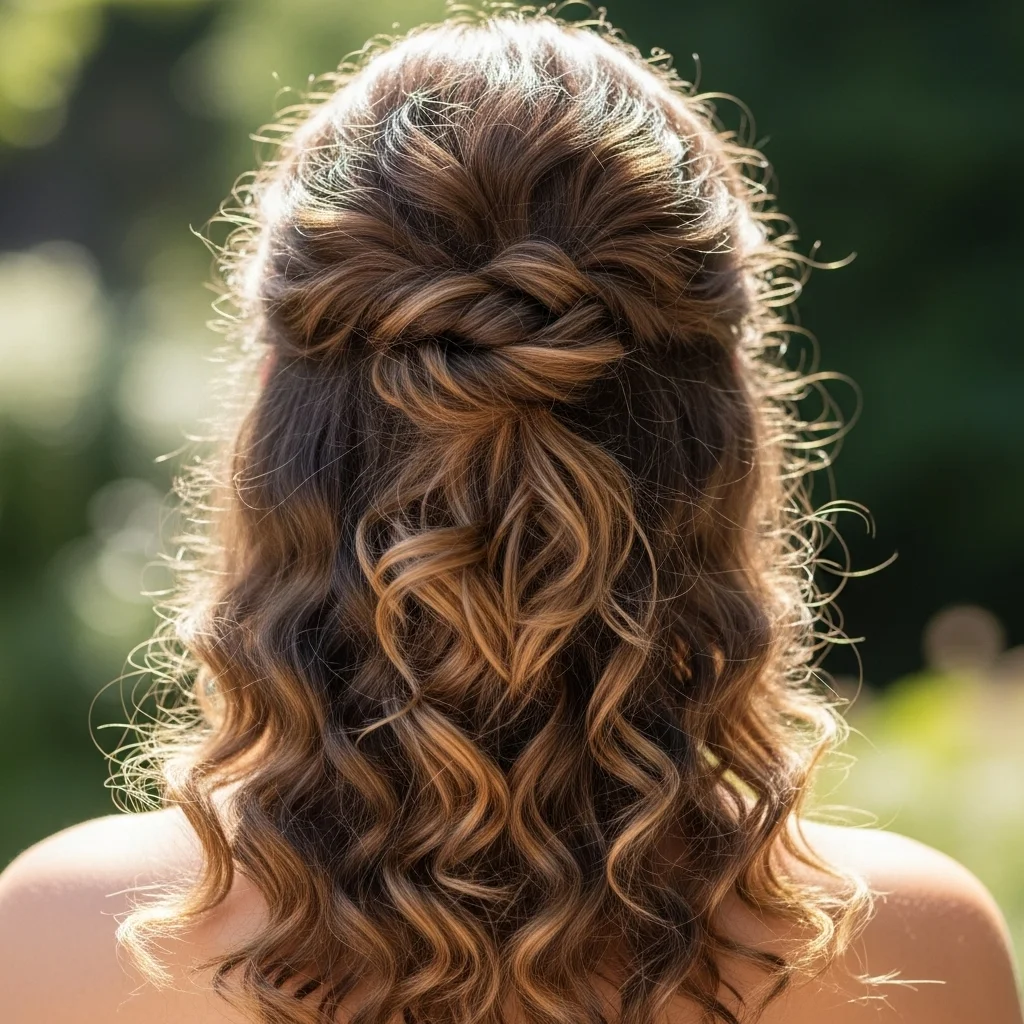 half up half down twist