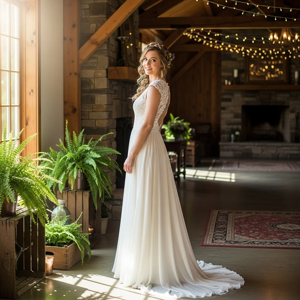 21 Boho Empire Waist Wedding Dresses for Brides 21 high neck with keyhole back empire