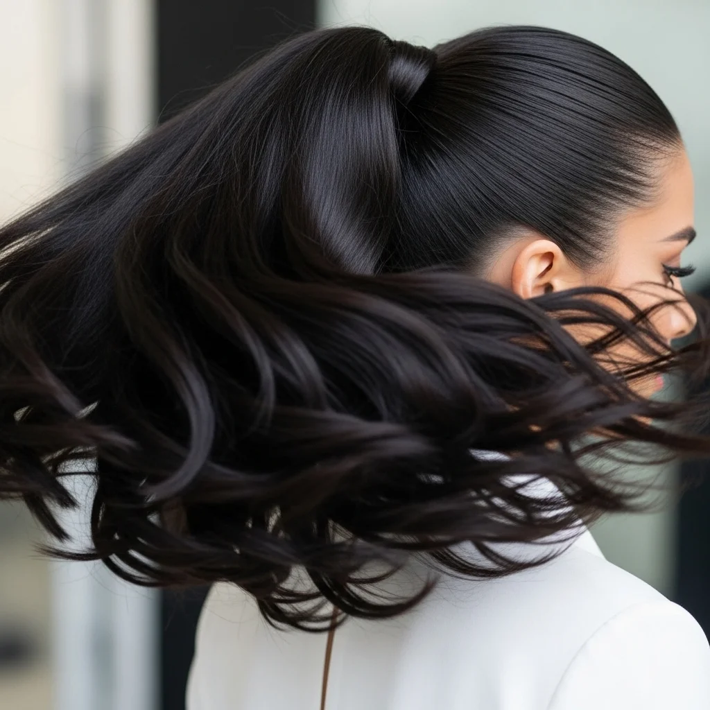 high ponytail