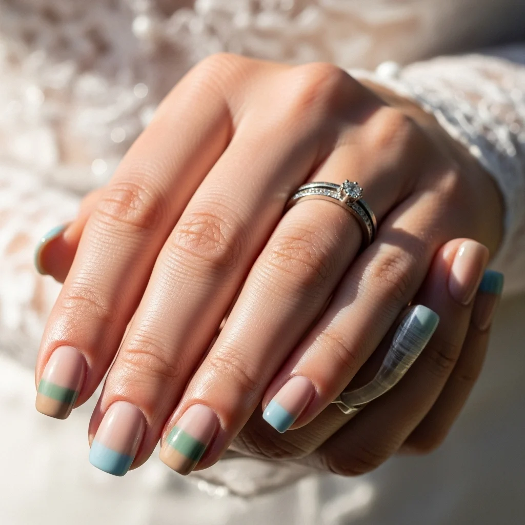 Top 19 Dazzling Western Wedding Nails Ideas for the Modern Bride 17 horizon line hues