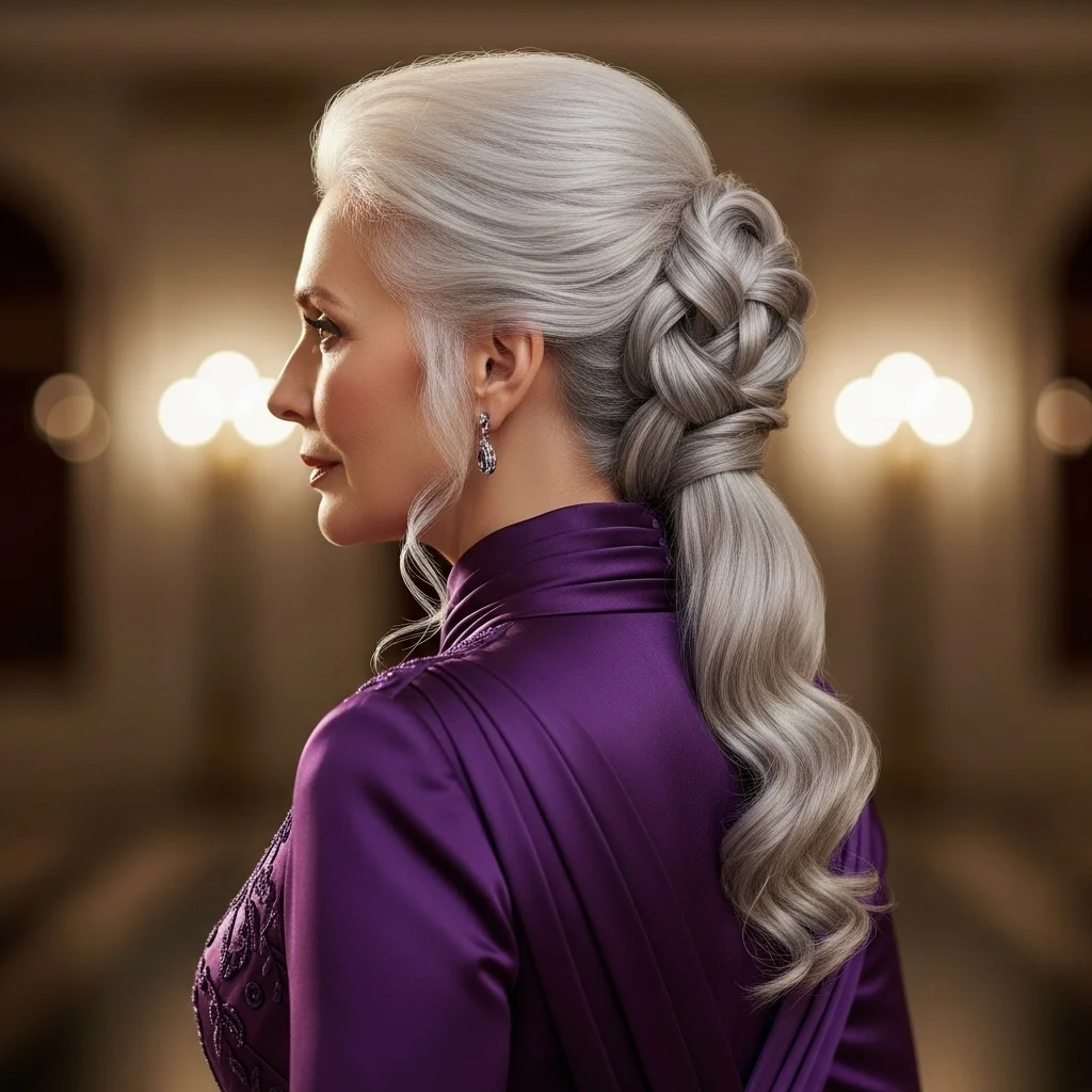 intricate knotted updo