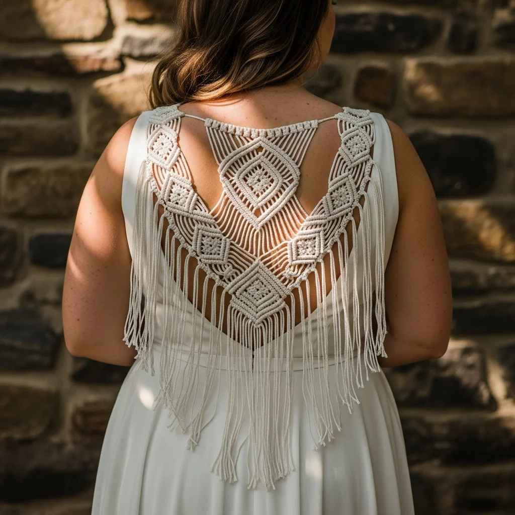 Top 21 Plus Size Wedding Dresses for Your Big Day 5 intricate macram back detail