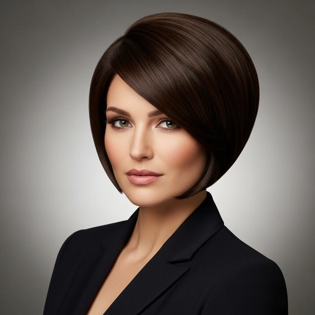 23 Stunning Hairstyles for Round Faces You'll Love! 14 inverted bob