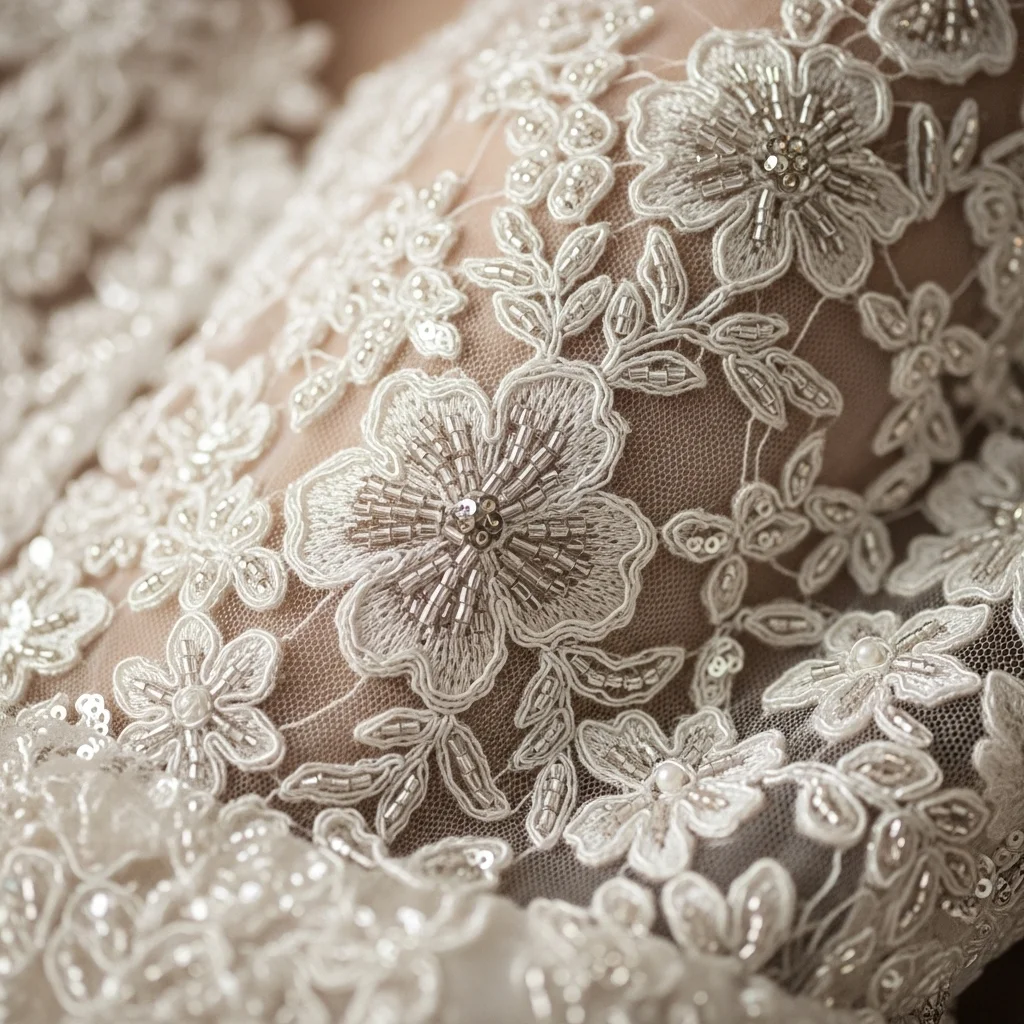 lace and sequin embellishment