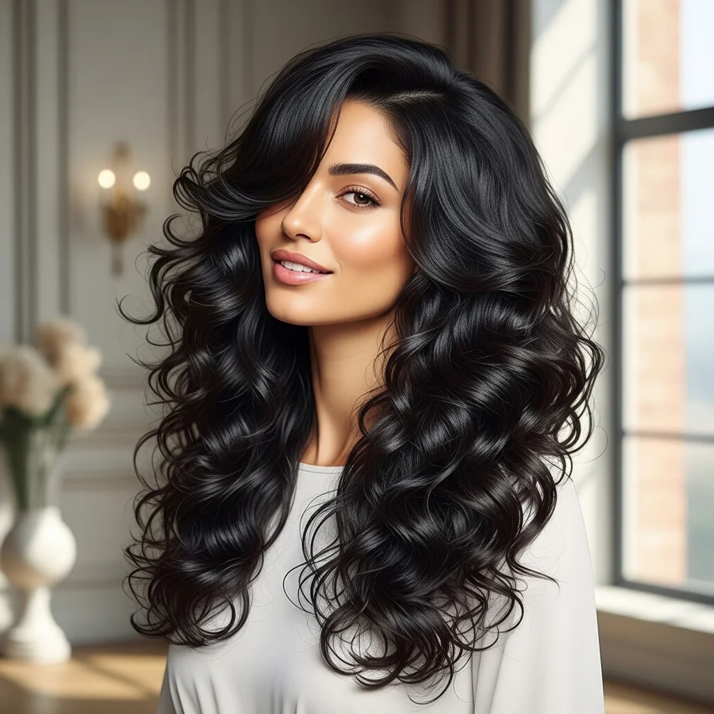 layered curl cascade