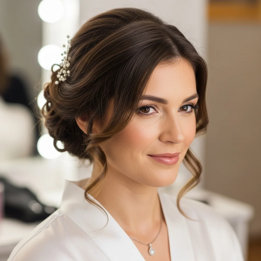 17 Loose Curly Hairstyles You Will Adore 5 loose updo with face framing curls