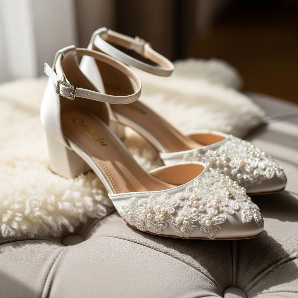 Walk Down the Aisle in Bliss: Top 19 Comfortable Wedding Shoes for Your Big Day! 2 low block heels