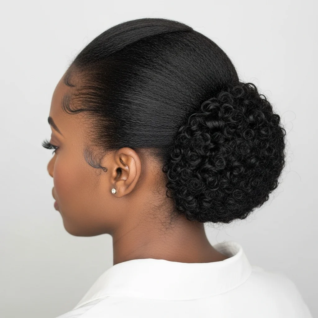 low bun puff