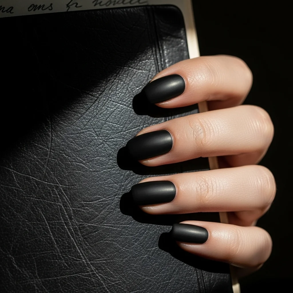 Top 19 Simple Fall Nail Design Ideas You'll Adore This Season 6 matte black elegance